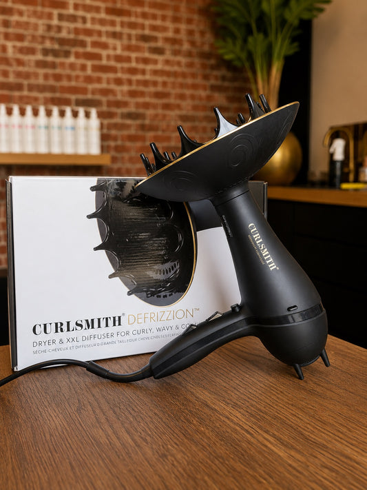Curlsmith Defrizzion Dryer & XXL Diffuser Zwart