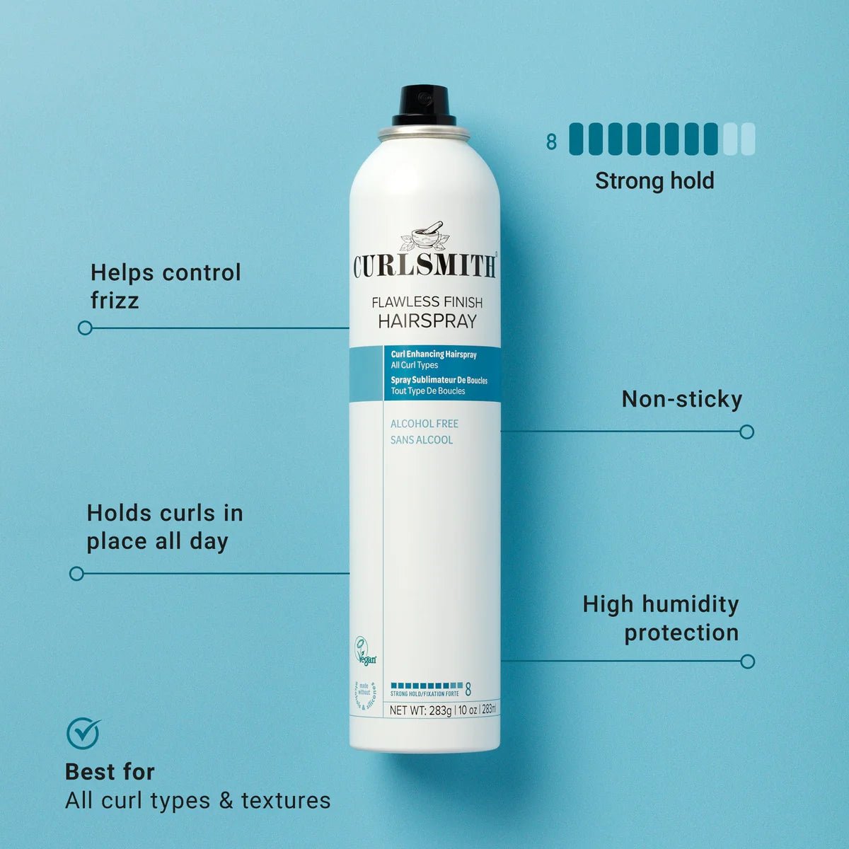 CurlSmith Flawless Finish Hairspray Strong Hold - VOOK HaarbarStyling